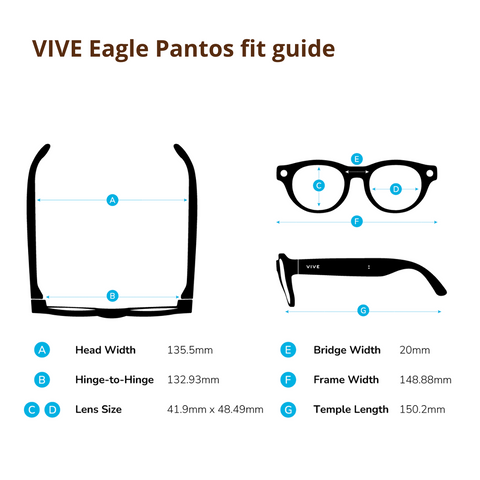 Vive Eagle Pantos Sunglass Lens (Clear Brown)